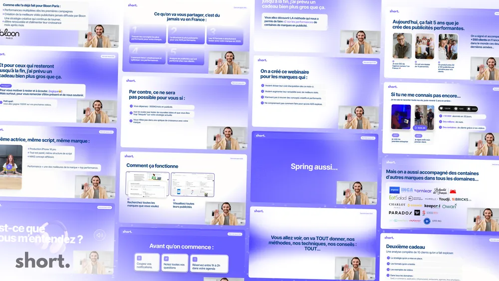 Agence Short campaign strategy and presentation design by our partner provider.