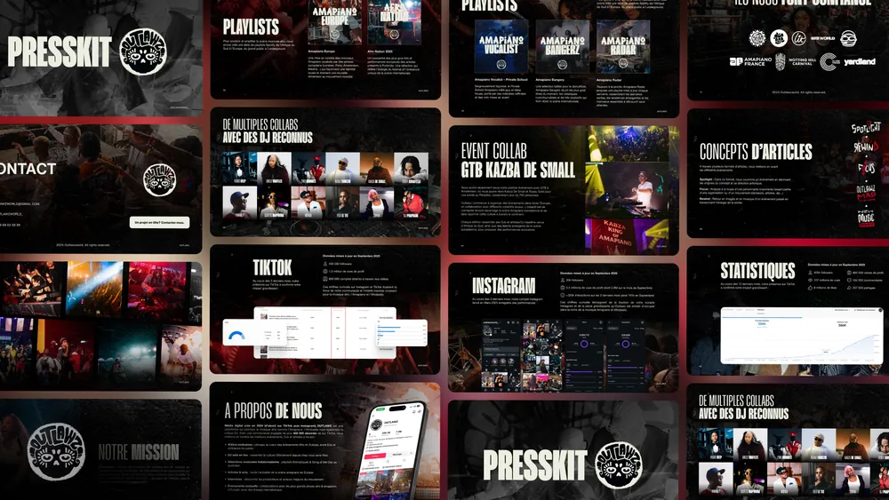 Outlawz brand identity and campaign artwork by our partner provider.
